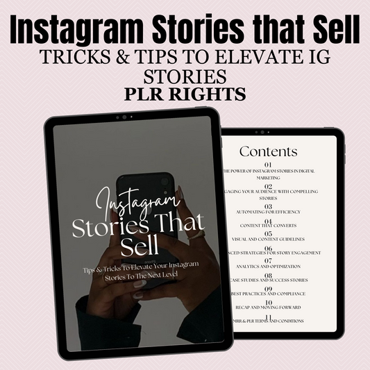 Instagram Stories that Sell Guide | PLR