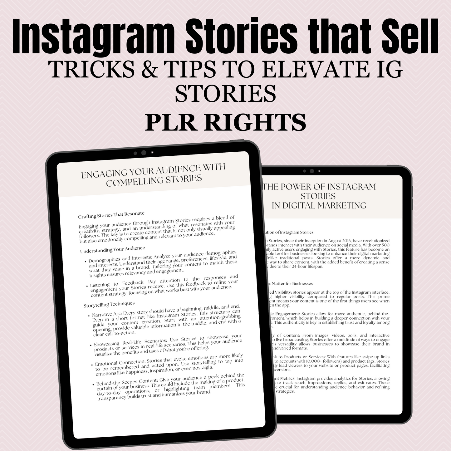 Instagram Stories that Sell Guide | PLR