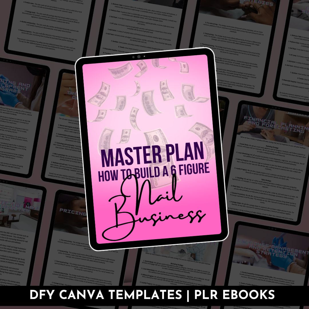 Build A 6 Figure Nail Business Ebook PLR | MRR