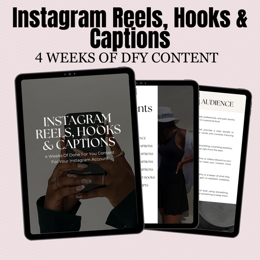 Instagram Reels, Hooks, & Captions Guide | PLR