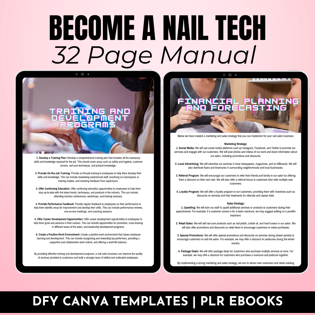 Build A 6 Figure Nail Business Ebook PLR | MRR