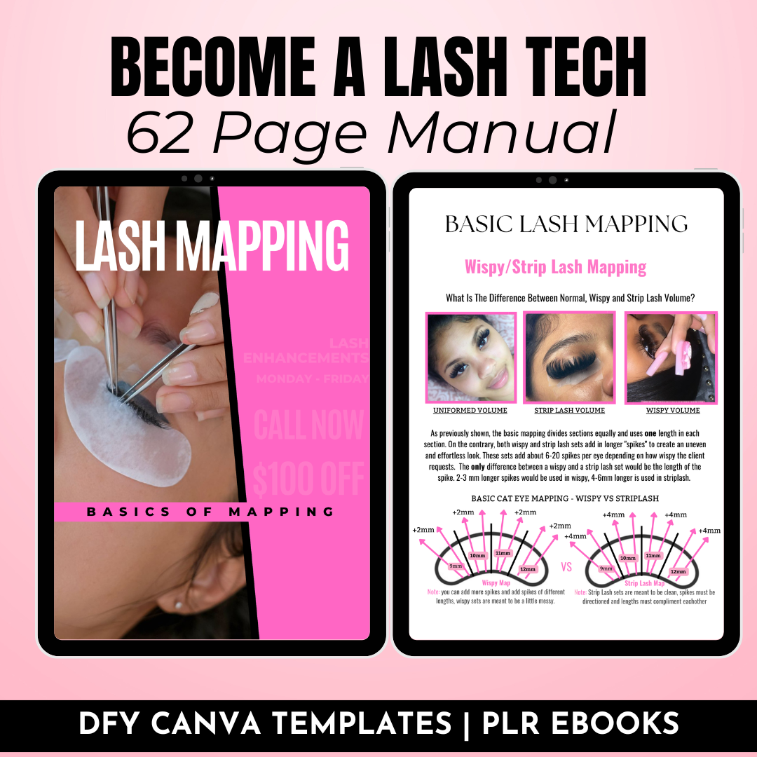Lash Tech Ebook for Beginners PLR | MRR