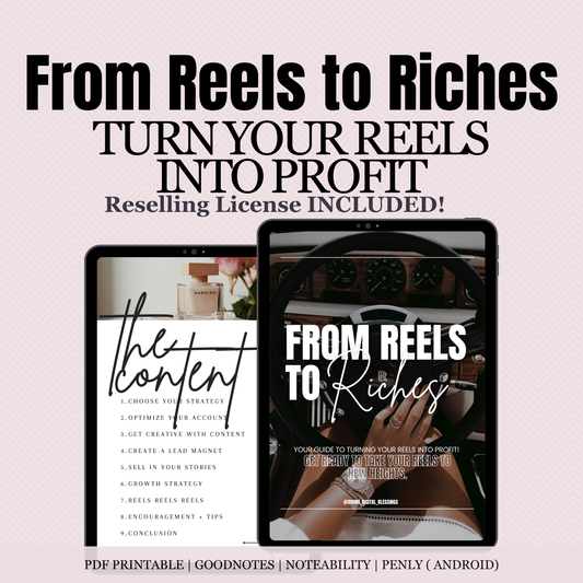 From Reels to Riches Ebook | PLR