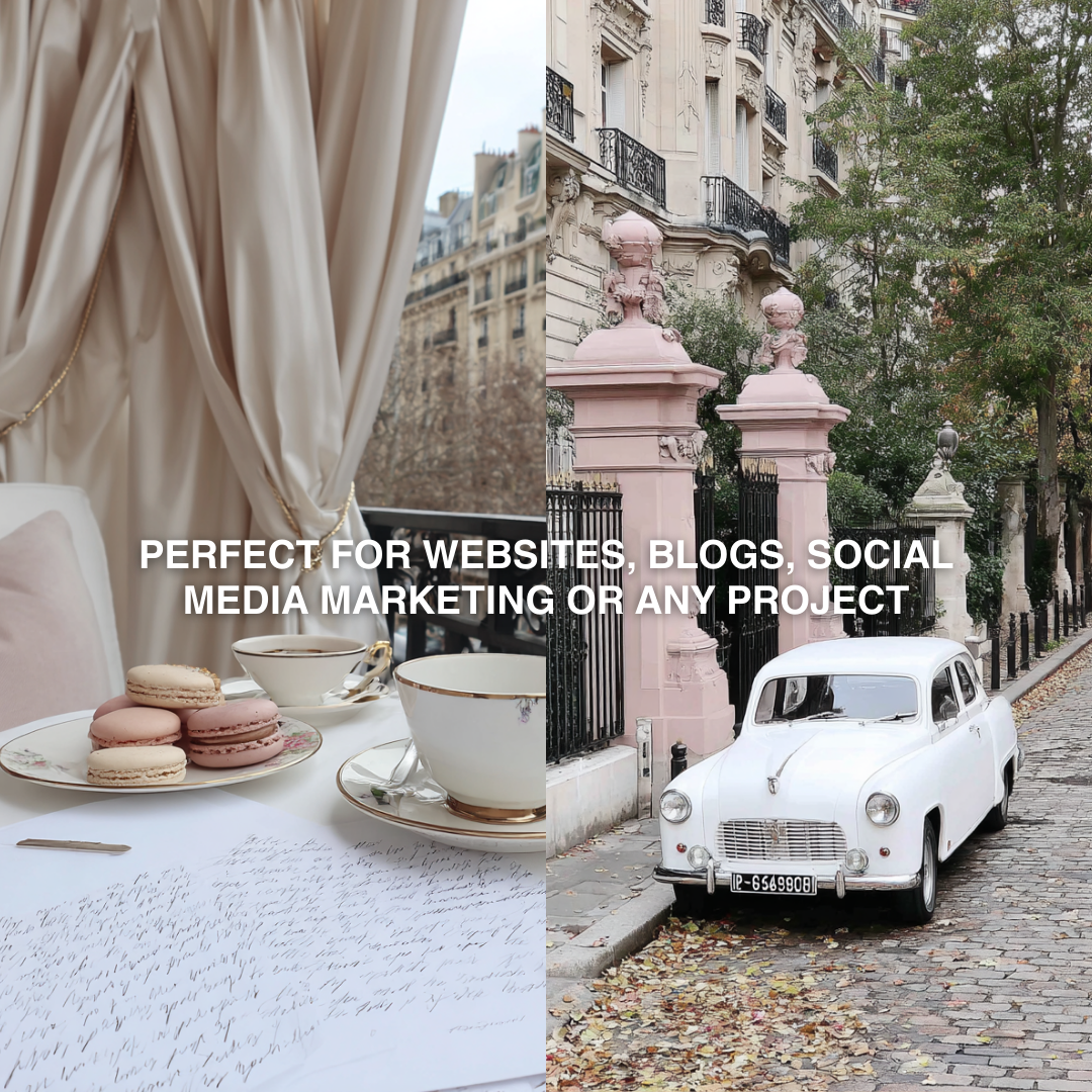 Pastel Paris MRR PLR | AI Stock Images