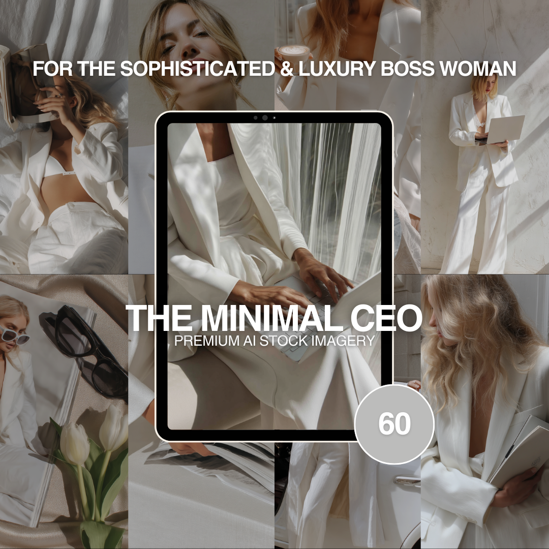 The Minimal CEO – 60 Luxe AI Stock Images MRR PLR