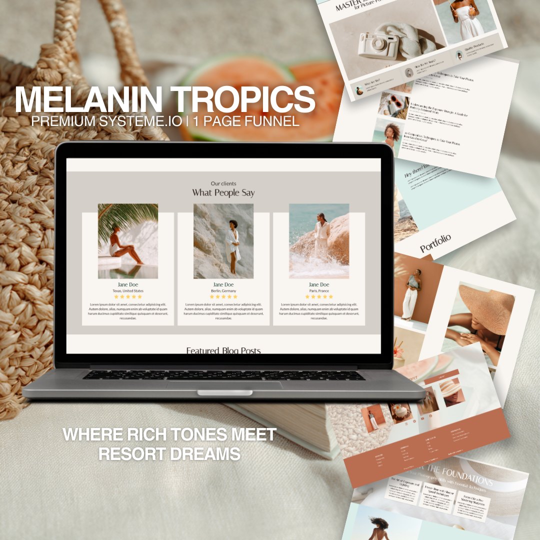 Melanin Tropics Systeme.io Funnel | Done For You Funnels