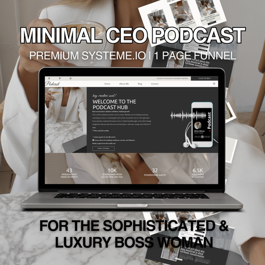 The Minimal CEO Podcast Systeme.io Funnel | Done For You Funnels