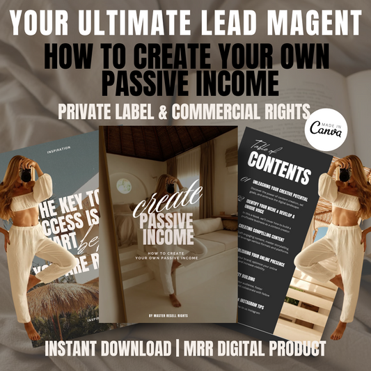 How to Create Passive Income Ebook PLR MRR | ULTIMATE LEAD MAGNET