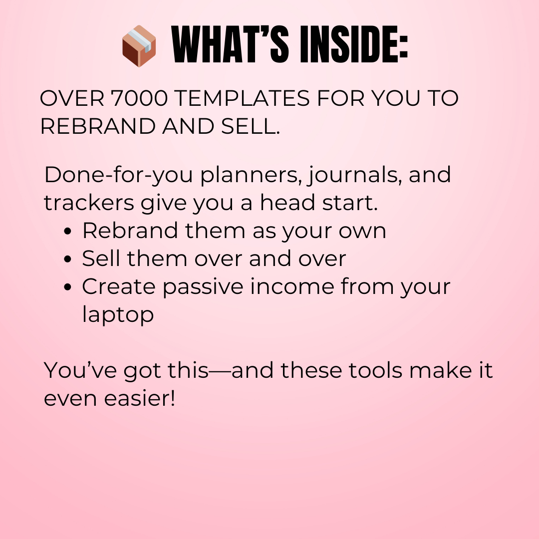 7500 Done For You Planners, Journals, & Trackers PLR