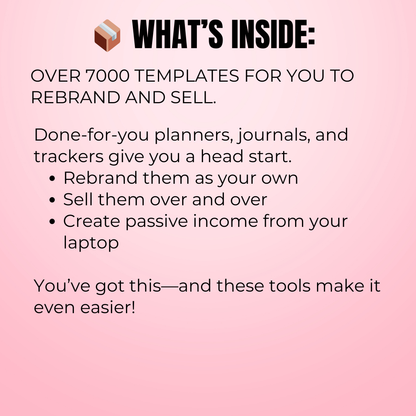 7500 Done For You Planners, Journals, & Trackers PLR