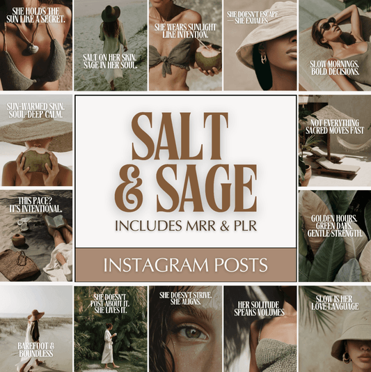 Salt & Sage | Sun-Kissed Slow Living Quote Collection