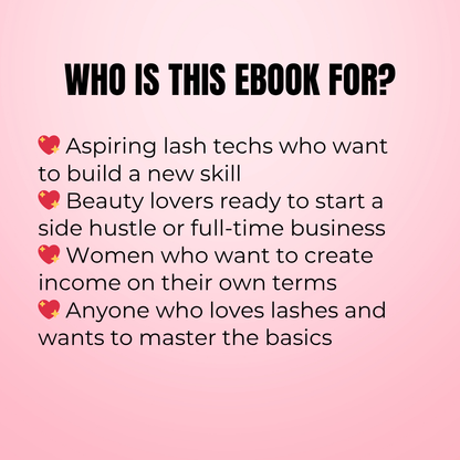 Lash Tech Ebook for Beginners PLR | MRR