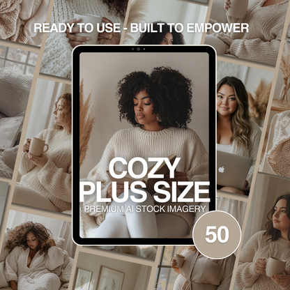 Cozy Plus Size AI Stock Images