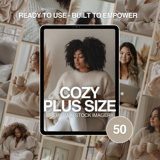 Cozy Plus Size AI Stock Images