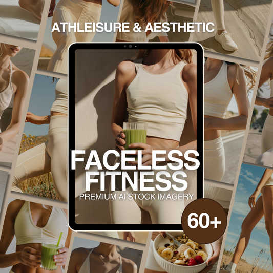 Faceless Fitness MRR PLR | Athleisure & Wellness Stock Image Pack