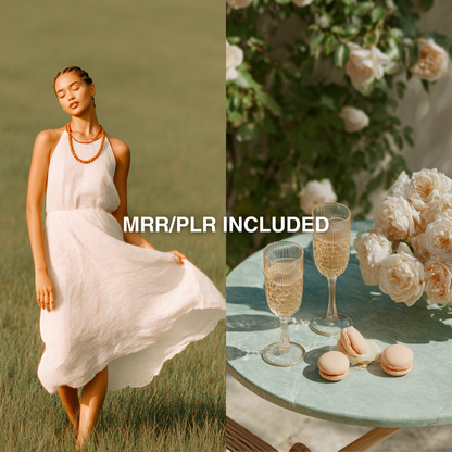 French Bloom MRR PLR | 100+ Luxe AI Stock Images