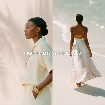 Melanin Tropics MRR PLR | 150+ AI Stock Images