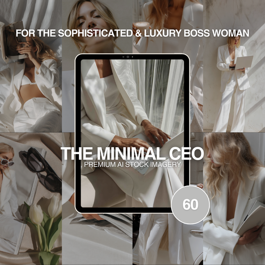 The Minimal CEO – 60 Luxe AI Stock Images MRR PLR