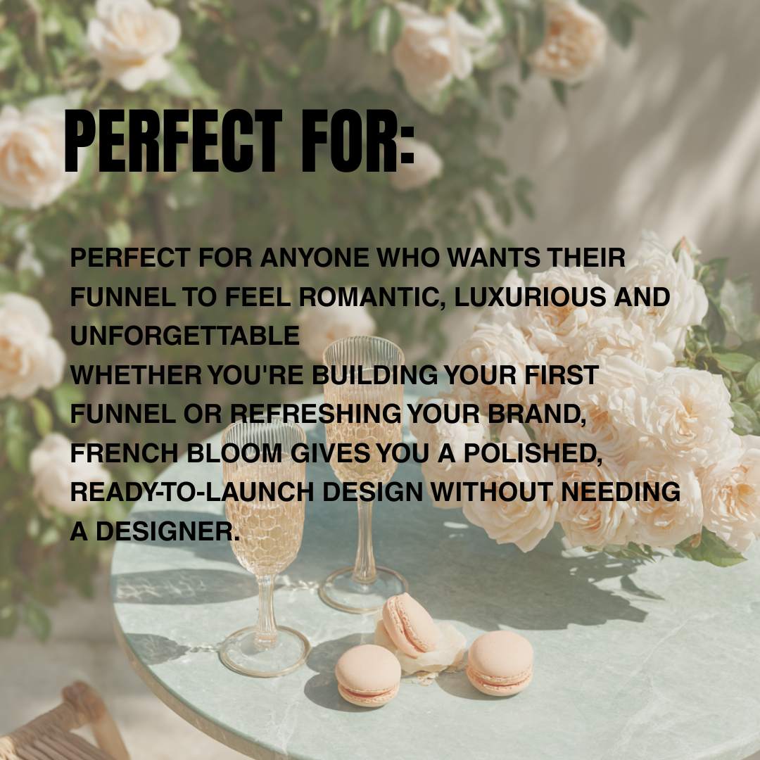 French Bloom Systeme.io Funnel | Done For You Funnels